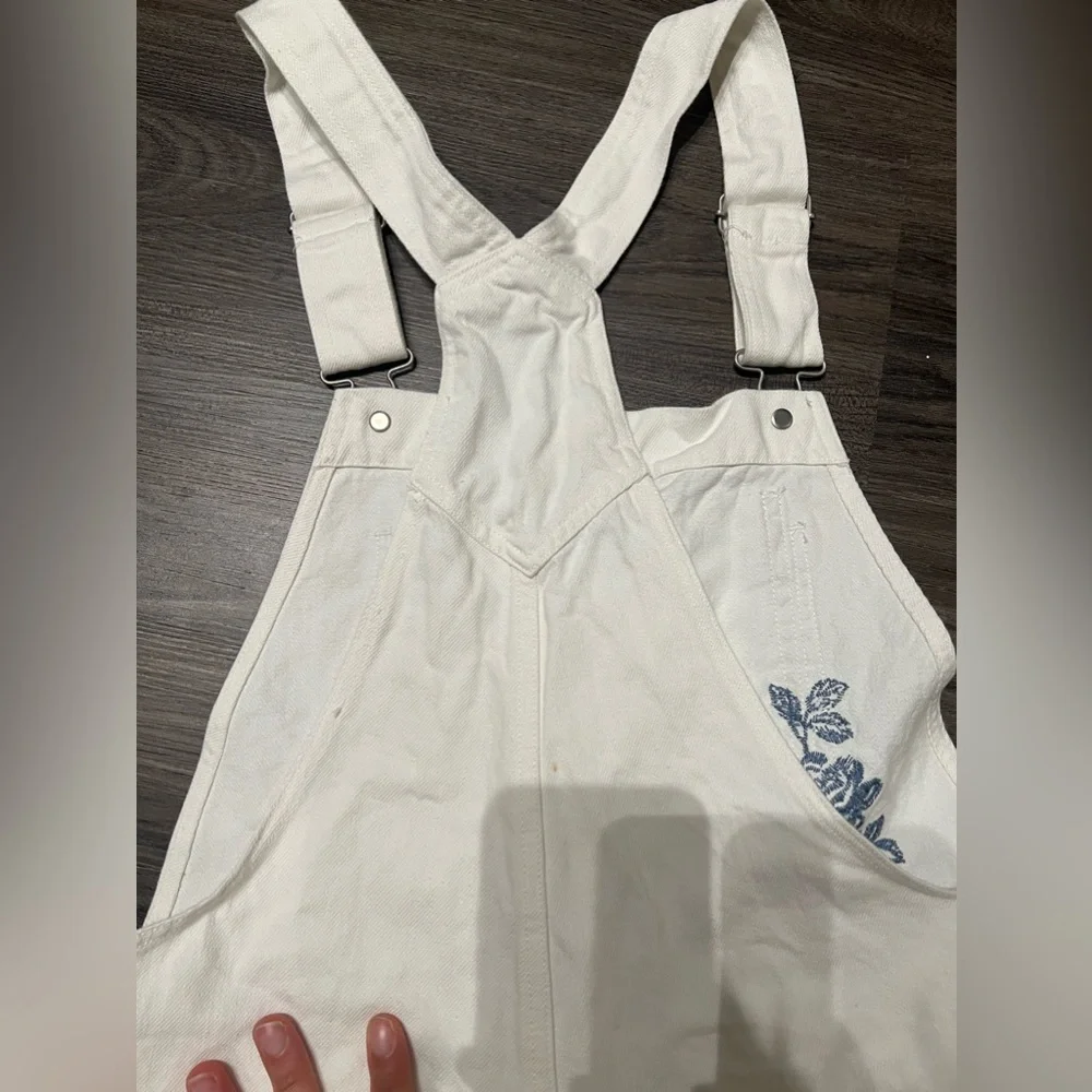 NWT Hard to Find Lucky Brand Laura Ashley Embroidered Shortall - Picture 4 of 9